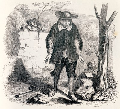 De brander en zijn kompaan - Fabels van La Fontaine door Grandville