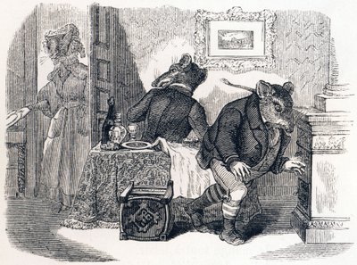De stadsrat en de veldrat - Fabels van La Fontaine door Grandville