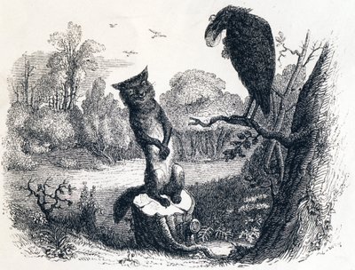 De raaf en de vos door Grandville