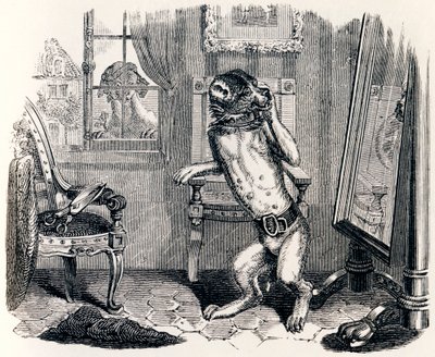De hond met de afgesneden oren - Fabels van La Fontaine door Grandville