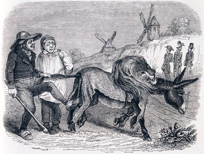 De ezel in de leeuwenhuid door Grandville