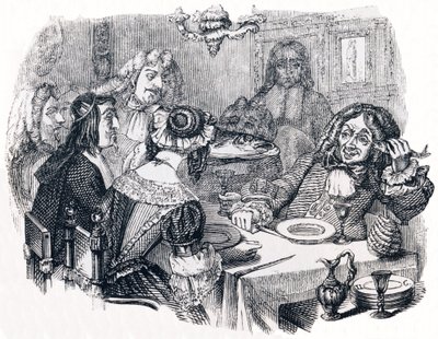 De lachende en de vissen (Le rieur et les poissons) - Fabels van La Fontaine door Grandville
