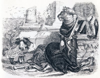 Het hof van de leeuw - Fabels van La Fontaine door Grandville