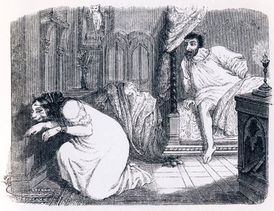 De poes veranderd in een vrouw - Fabels van La Fontaine door Grandville