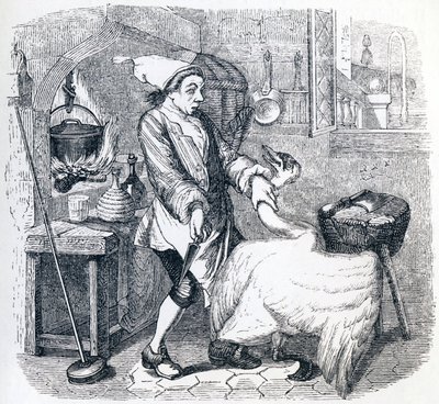De zwaan en de kok - Fabels van La Fontaine door Grandville