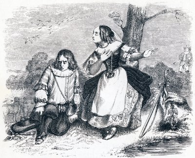 Tircis & Amarante - Fabels van La Fontaine door Grandville