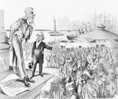 Waar de schuld ligt, 1891 (chromolithografie) door Grant E. Hamilton