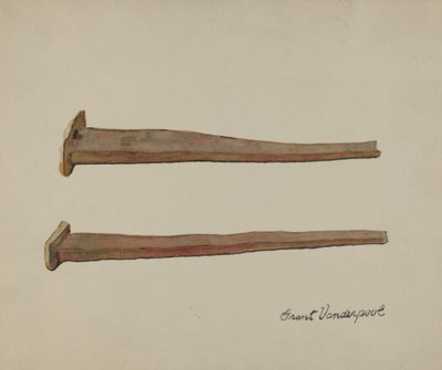 Handgesmede spijkers door Grant Vanderpool