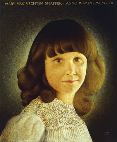 Portret van Mary Van Vechten Schaffer door Grant Wood