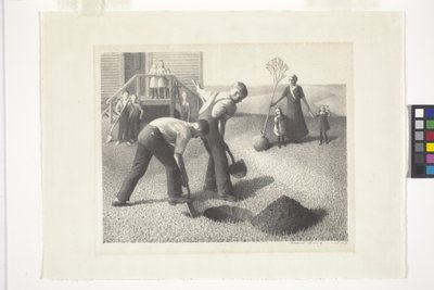 Boomplantgroep door Grant Wood