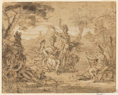 Ontwerp voor een Wandtapijt: Allegorie van Afrika door Gérard Audran