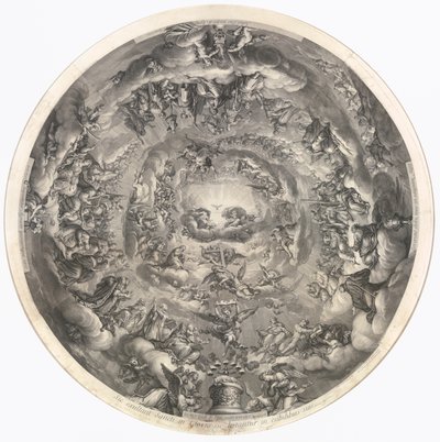 De Heilige Drie-eenheid, Plafond van de Kerk van Val-de-Grâce door Gérard Audran