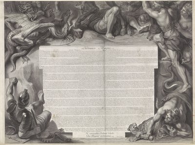 Allegorisch ruiterportret van Lodewijk XIV, koning van Frankrijk door Gérard Edelinck