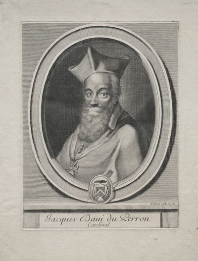 Kardinaal Jaques Davey Duperron door Gérard Edelinck