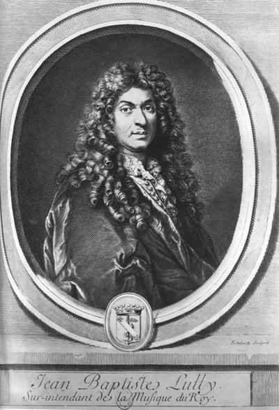 Jean-Baptiste Lully, in Florence geboren Franse componist door Gérard Edelinck