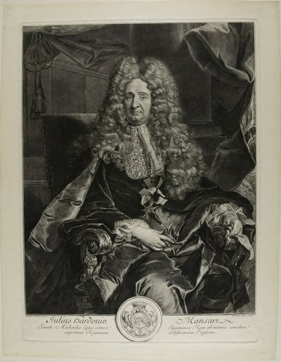 Jules Hardouin Mansart door Gérard Edelinck