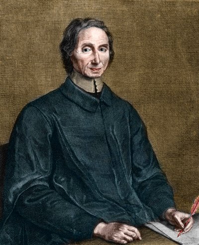 Portret van Nicolas Malebranche (1638-1715), Franse filosoof door Gérard Edelinck