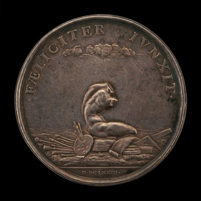 Emblemen van de kunsten met de Belvedere Torso (1673) door Gérard Léonard Hérard