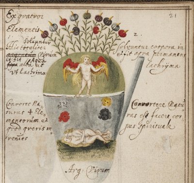Alchemisch notitieboek, ca. 1620 door Grasshoff