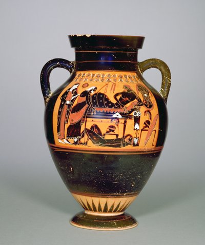 Amphora die Priamus en Achilles afbeeldt, c.550 BC door Greek