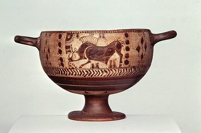Zwartfiguur kotyle, c.600-500 v.Chr. door Greek