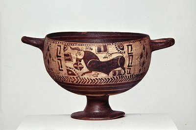 Zwartfiguur kotyle, c.600-500 v.Chr. door Greek