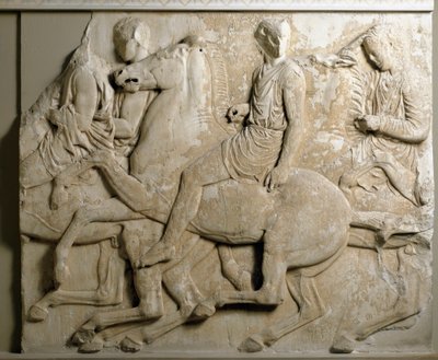Griekse kunst: galopperende ruiters, Parthenon-fries door Greek