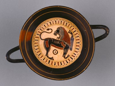 Laconische Zwartfiguur Kylix toegeschreven aan Hunt schilder, c.540 v.Chr. door Greek