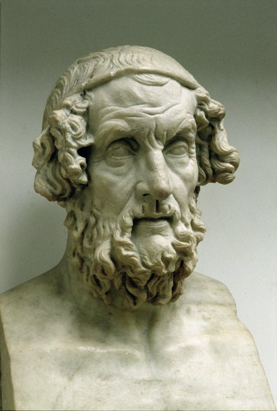 Portretbuste van Homerus door Greek