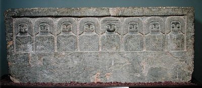 Stèle met acht Libische godheden, van Borj Helal, 2e-1e eeuw v.Chr. door Greek