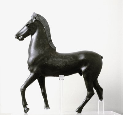 Bronzen beeldje van een paard, laat 2e-1e eeuw v.Chr. door Greek Roman School