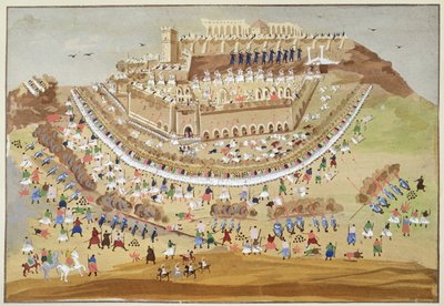 Het beleg van Athene in 1827, uit de Picturale Geschiedenis van de Griekse Onafhankelijkheidsoorlog door Greek School