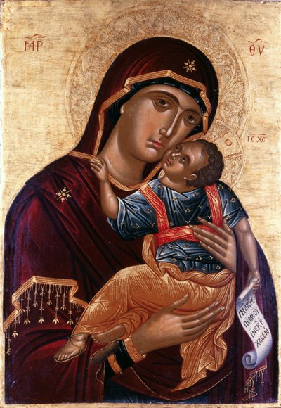 Onze Lieve Vrouw van Tederheid De Maagd Eleusa door Greek icon