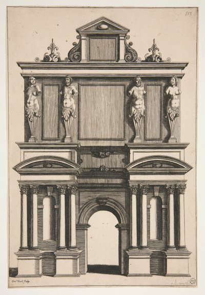 Ontwerp voor een Boog met Vier Term Figuren door Gregoire Huret