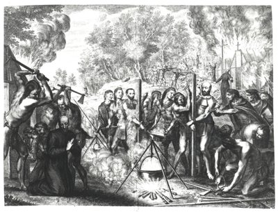 De dood van enkele jezuïeten in Nouvelle-France, uit 