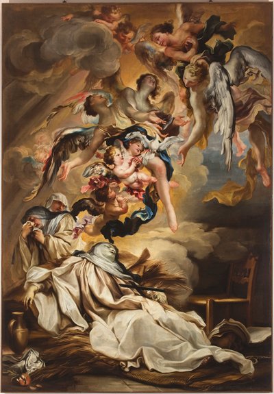 Dood van St. Scholastica door Gregorio De Ferrari