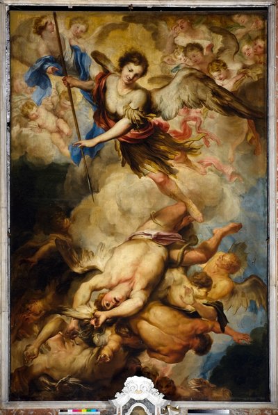 St. Michaël de Aartsengel verslaat de rebellenengelen, ca. 1680 door Gregorio De Ferrari