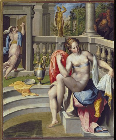 Suzanne in bad door Gregorio Pagani