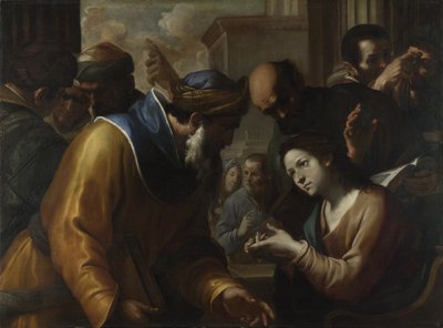 Christus in discussie met de dokters, 1660s door Gregorio Preti
