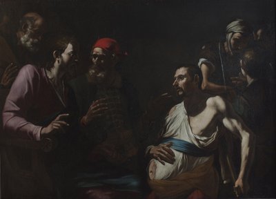 Genezing van een man met waterzucht, c.1630 door Gregorio Preti