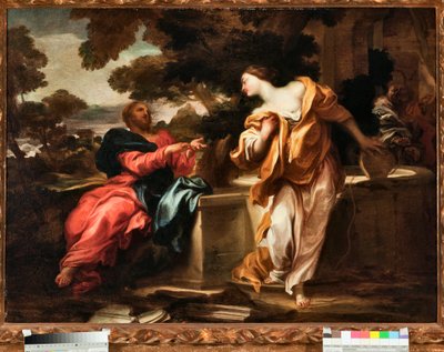 Christus en de Samaritaanse vrouw bij de put van Jacob door Gregorio De Ferrari