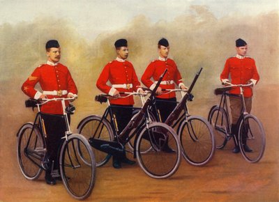 Fietsers - Lancashire Fusiliers, 1900 door Gregory and Co