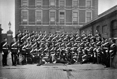 Onderofficieren van de 1st Life Guards in Knightsbridge Barracks, Londen door Gregory and Co