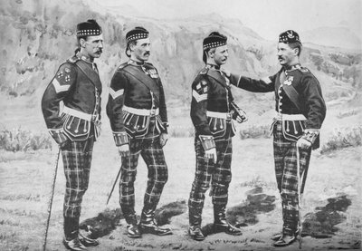 Sergeanten, Seaforth Highlanders, c1880 door Gregory and Co
