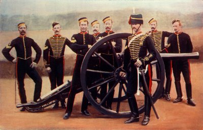 Sergeanten van de Royal Horse Artillery met een 12-ponder door Gregory and Co