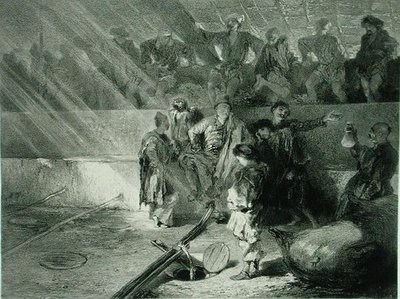 Wijnmaken in Kahetie, Georgië, plaat 31 uit een boek over de Kaukasus, gegraveerd door Adolphe Mouilleron (1820-81) gepubliceerd door Alfred Leon Lemercier, Parijs door Grigori Grigorevich (after) Gagarin