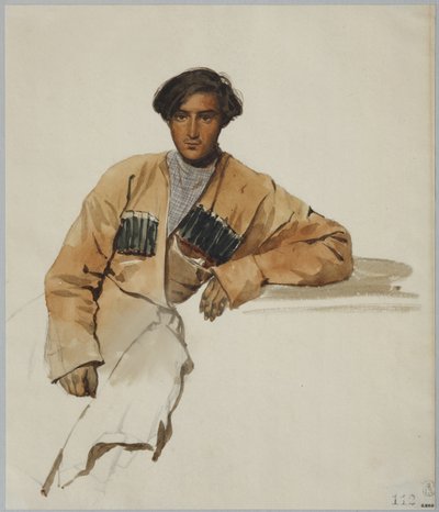 Portret van Christophor Dmitrievich Sanikidze, 1841 door Grigori Grigorevich Gagarin