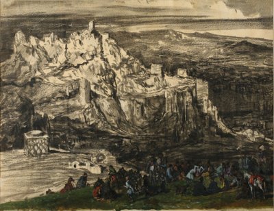 Uitzicht op Tiflis, 1840s door Grigori Grigorevich Gagarin