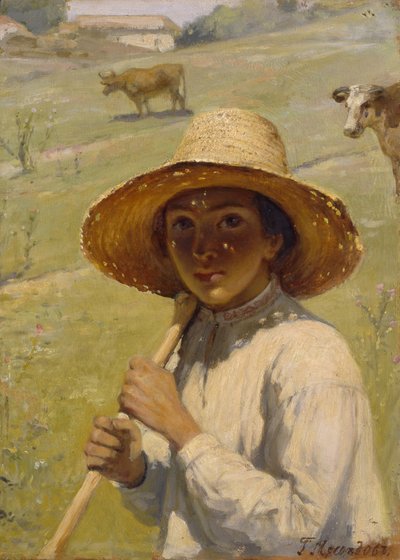 Herderjongen, 1909 door Grigori Grigorievich Mjasoedov