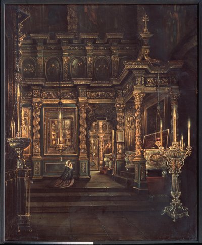 In de Kathedraal van de Ontslapenis van de Heilige Maagd in Rostov door Grigory Vasilievich Yurov